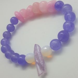 Bohemian style beaded bracelet Genuine gemstones